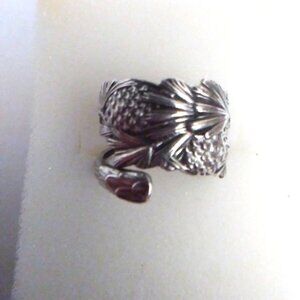 Pine Tree Sterling Spoon Ring